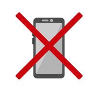 No permission in using phone poster vector