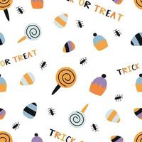 Halloween candies seamless pattern. Background for wallpapers, textiles, papers, fabrics, web pages. vector