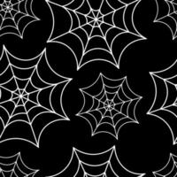 Spider web seamless pattern on black. Background for wallpapers, textiles, papers, fabrics, web pages. Vintage style. vector