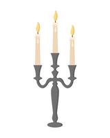 Candles in a candle holder for Halloween design.