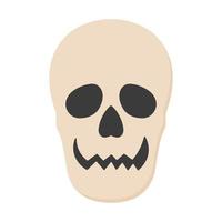 Skull for Halloween design in cute cartoon style. vector