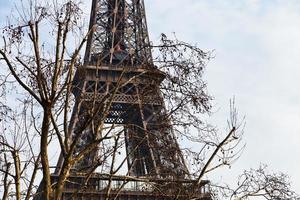 Paris Eiffel tower in march day photo