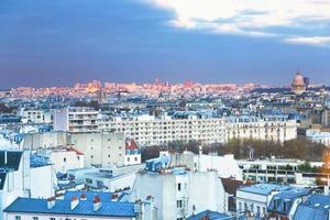 View over the 6th arrondissement in Paris at evening photo