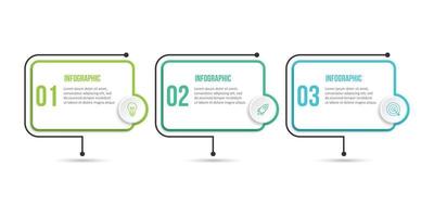 Vector infographic design template with 3 options or steps