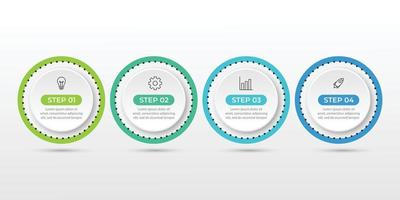 Vector Infographic label design template with icons and 4 options or steps. Can be used for process diagrams, presentations, workflow layouts, banners, flow charts, info graphs.