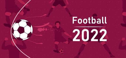 campeonato de fútbol 2022 sobre fondo moderno vector