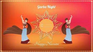 Traditionally dressed girl vector, creative dandiya banner vector, Happy Navratri. vector