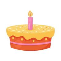 birthday cake with candle vector