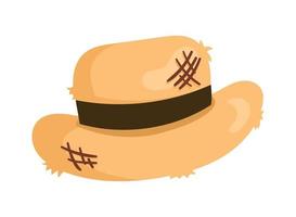 straw hat accessory vector