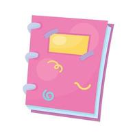 notebook school supply vector