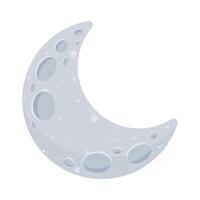 crescent moon space outer vector