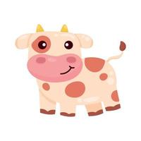 cute cow farm animal vector
