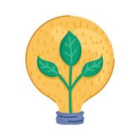 plant in bulb vector