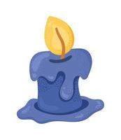 blue wax candle vector