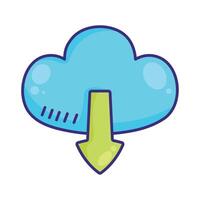 cloud computing with arrow vector