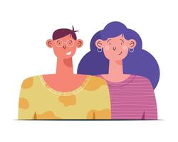 couple character portrait vector