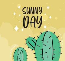 sunny day postcard vector