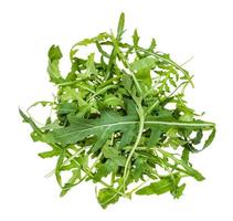 top view of heap from green leaves of Arugula photo