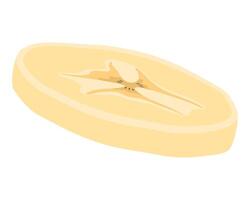 fresh banana slice vector