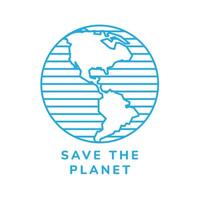 save the planet label vector