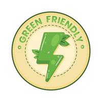 green friendly ecology seal vector