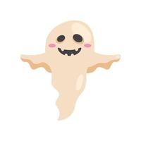 halloween ghost floating character vector