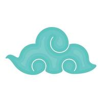 blue asian cloud vector