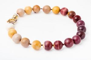 necklace from polished natural australian mookaite photo