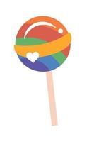 lollipop with lgtbi flag vector