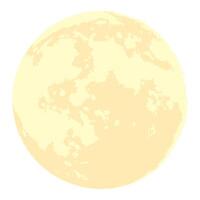 yellow full moon vector