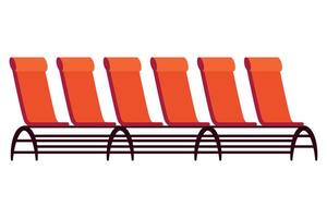 red waiting room chairs vector