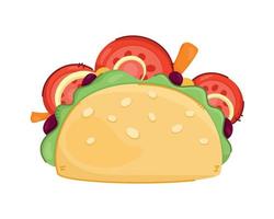 taco mexican food vector