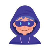 hacker thief character vector