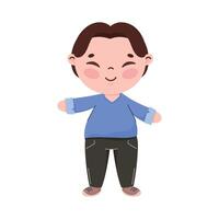 young korean man standing vector