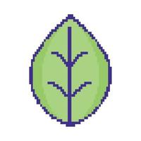 leaf pixel art vector