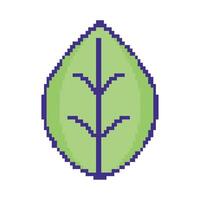 leaf pixel art vector