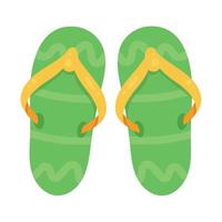 green flip flops vector