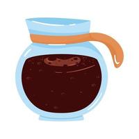 coffee teapot drink utensil vector