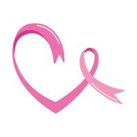 heart breast cancer campaign vector