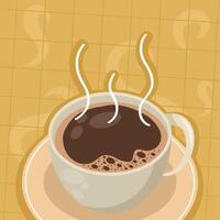 coffee morning hot cup vector