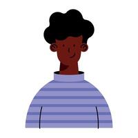 joven afro vector