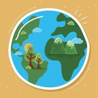 world earth planet ecology vector