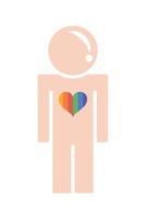 avaatr con corazon lgtbi vector