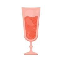 cocktail cup red drink vector