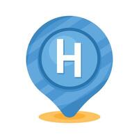 hotel pin pointer location vector