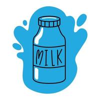 milk bottle drink vector