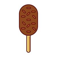 palito de helado de chocolate vector