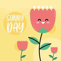 sunny day poster vector