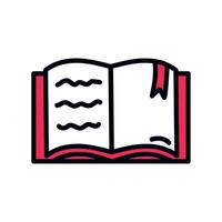 open text book vector