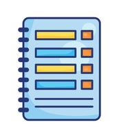 notebook school supply vector